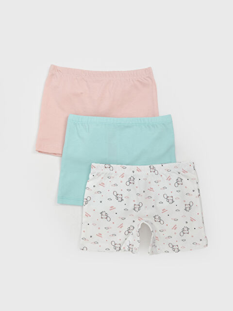 LCW Kids Baskılı Kız Çocuk Boxer 3'lü - S5OP83Z1-FZE