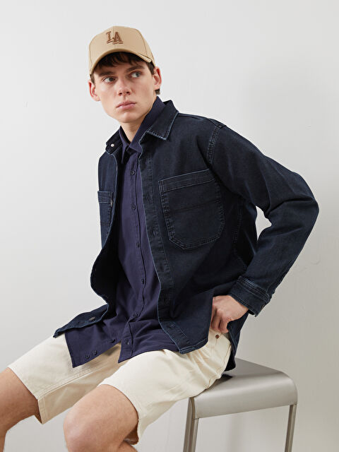 LCW Jeans Standart Kalıp Erkek Jean Ceket - S5OQ09Z8-309