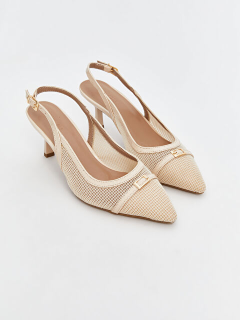 KOOR Deri Görünümlü Sivri Burun Kadın Topuklu Ayakkabı - S5OQ49Z8-EYM