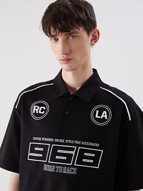 XSIDE Polo Yaka Baskılı Erkek Tişört - S5OQ69Z8-CVL