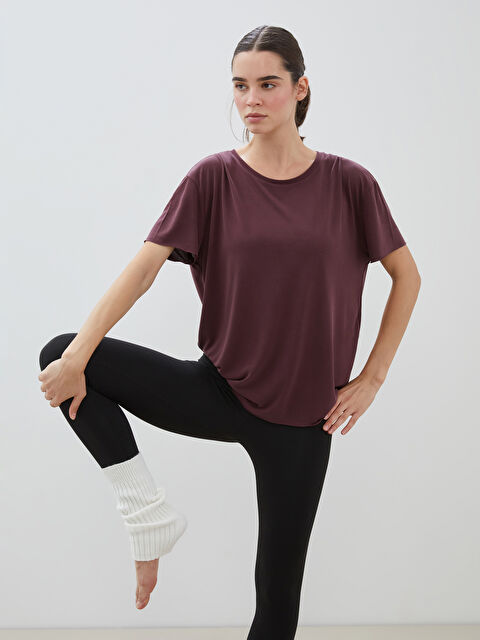 KOOR SPORT Bisiklet Yaka Modal Karışımlı Kadın Spor Tişört