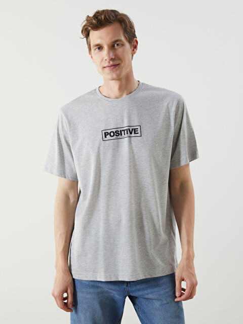 LCWAIKIKI Classic Crew Neck Printed Jersey Men's T-Shirt - S5OQ88Z8-LAL