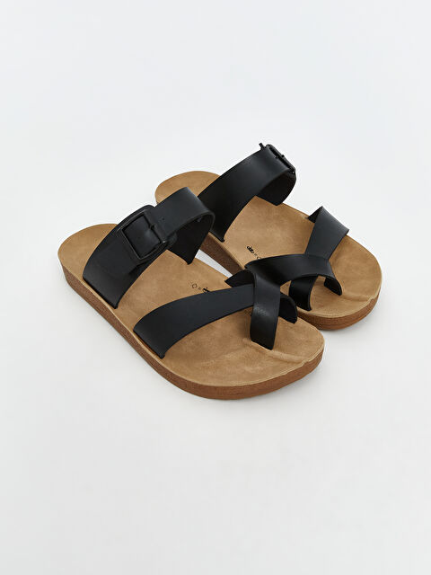 LCW STEPS Süet Görünümlü Çapraz Bantlı Erkek Terlik - S5OR06Z8-HUC