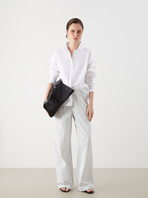 LCW Jeans Wideleg Çizgili Kadın Jean Pantolon - S5OS11Z8-844