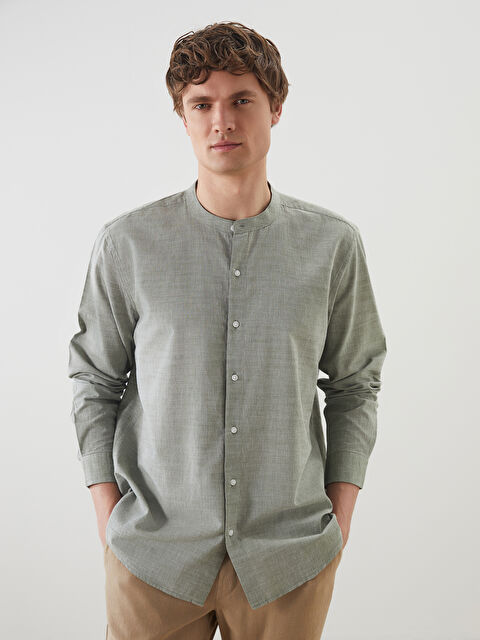 LCW Vision Regular Fit Uzun Kollu Poplin Erkek Gömlek