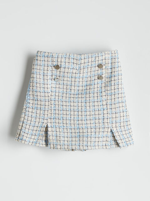 LCW Kids Beli Lastikli Kız Çocuk Tüvit Şort Etek - S5OS63Z4-LKY