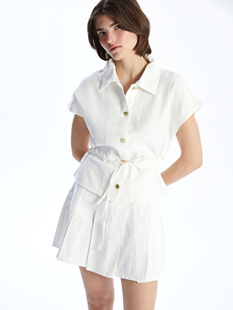 Natuvera Gömlek Yaka Kadın Yelek - S5OS90Z8-ZUX