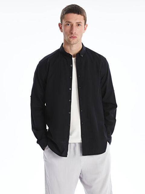 LCW Vision Slim Fit Long Sleeve Shirt - S5OS99Z8-CVL