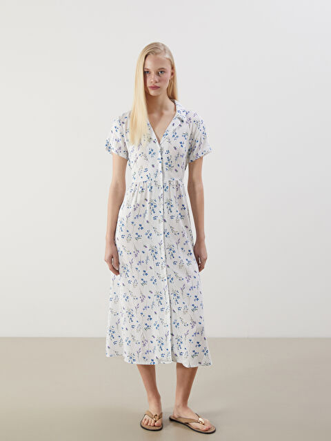 XSIDE Çiçekli Gömlek Elbise - S5OT57Z8-LU7