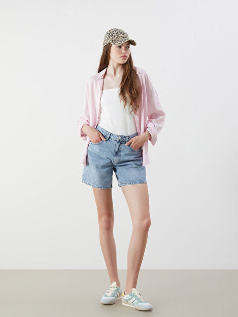 XSIDE Mom Fit Kadın Jean Şort - S5OT82Z8-K9M