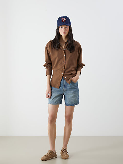 XSIDE Mom Fit Kadın Jean Şort - S5OT82Z8-PB7