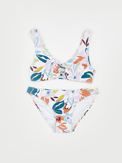 LCW Kids Quick-Dry UV Protection Floral Girls' Bikini - S5OU14Z4-F9C