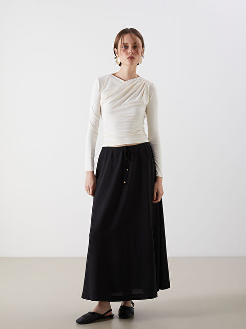 LCW Vision Beli Lastikli A Kesim Etek - S5OU34Z8-CVL