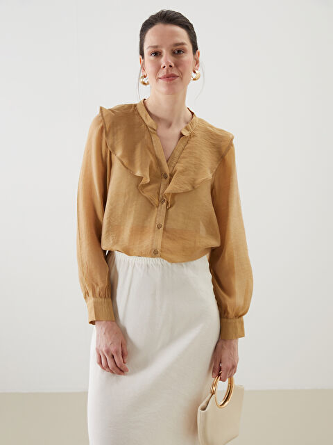 LCWAIKIKI Classic V Yaka Kadın Bluz - S5OU37Z8-GPD