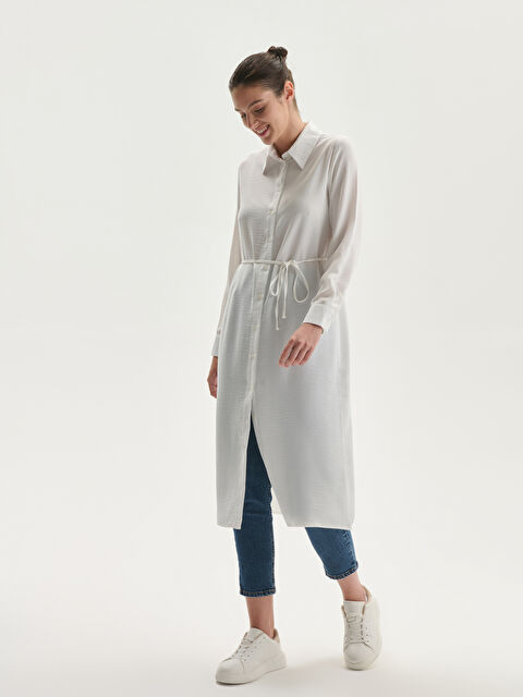 LCWAIKIKI Classic Sashed Women's Shirt Tunic - S5OV22Z8-V9U