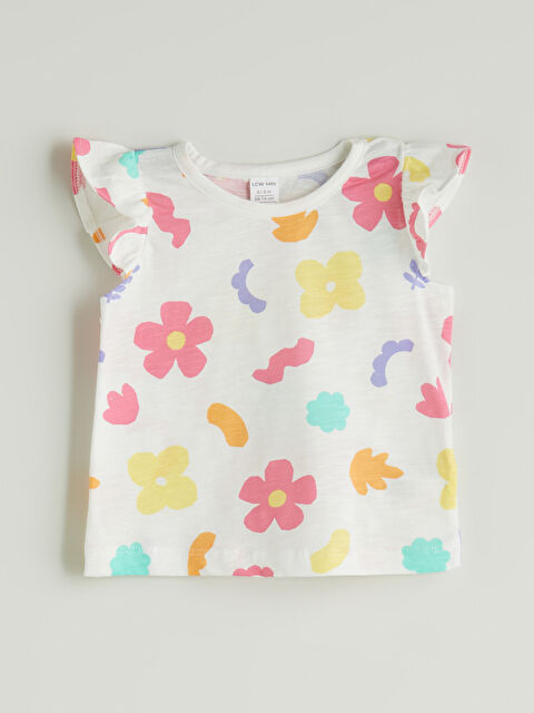 LCW baby Bisiklet Yaka Çiçekli Kız Bebek Bluz - S5OV28Z1-LRA