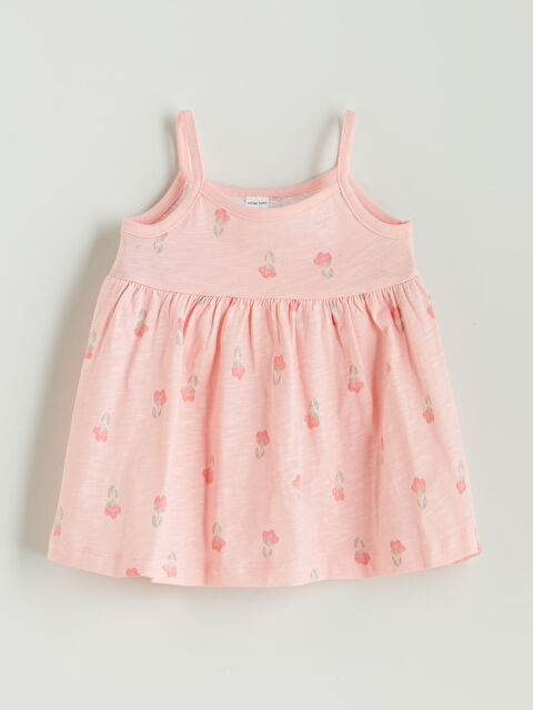 LCW baby Kare Yaka Çiçek Desenli Kız Bebek Bluz - S5OV33Z1-LT4