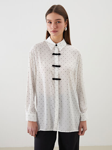 LCW Modest Puantiyeli Kadın Gömlek Tunik - S5OY02Z8-VE4