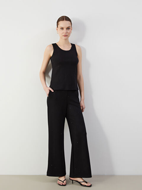 LCW Comfort Beli Lastikli Taşlı Kadın Eşofman Altı - S5OY13Z8-CVL