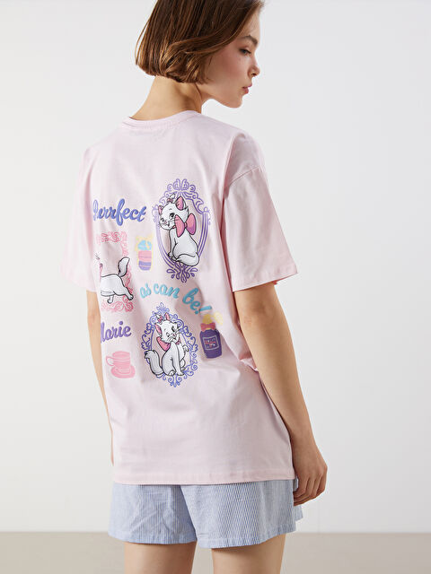 XSIDE Bisiklet Yaka Marie Baskılı Kadın Tişört - S5OY22Z8-QWM