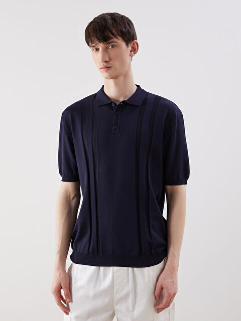 XSIDE Polo Yaka Kısa Kollu Erkek Triko Kazak - S5OY59Z8-HRZ