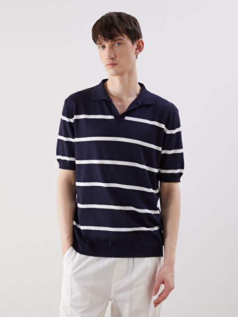 XSIDE Polo Yaka Kısa Kollu Erkek Triko Kazak - S5OY63Z8-HRZ