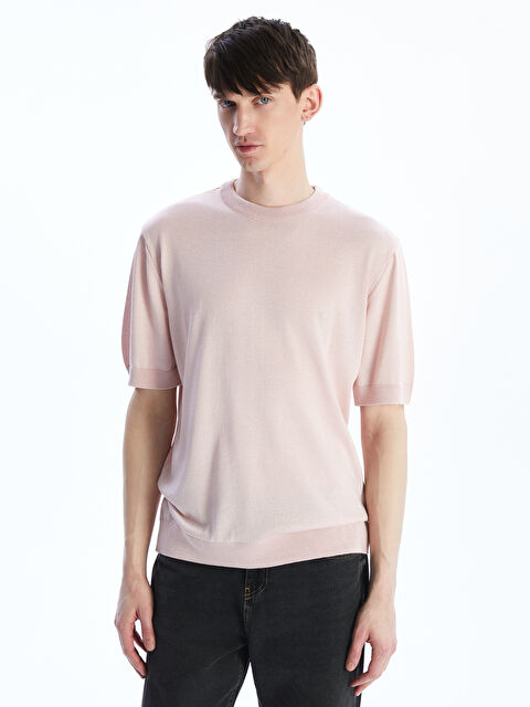 XSIDE Bisiklet Yaka Kısa Kollu Erkek Triko Kazak - S5OY64Z8-ERU