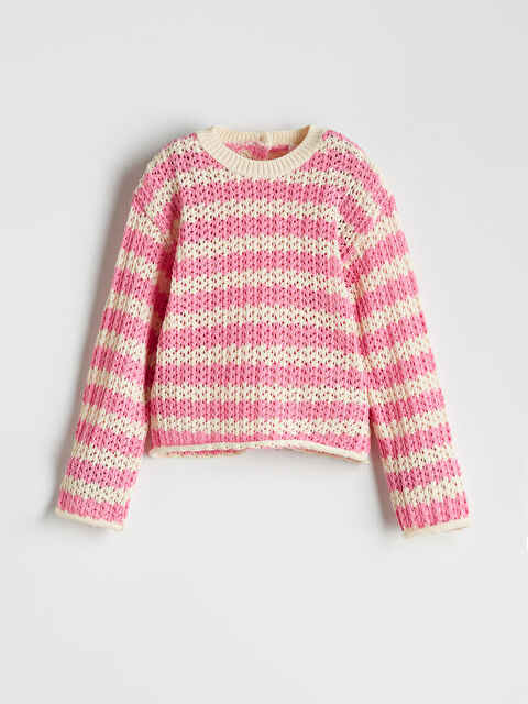 LCW Kids Bisiklet Yaka Kız Çocuk Triko Kazak - S5OY92Z1-LHK