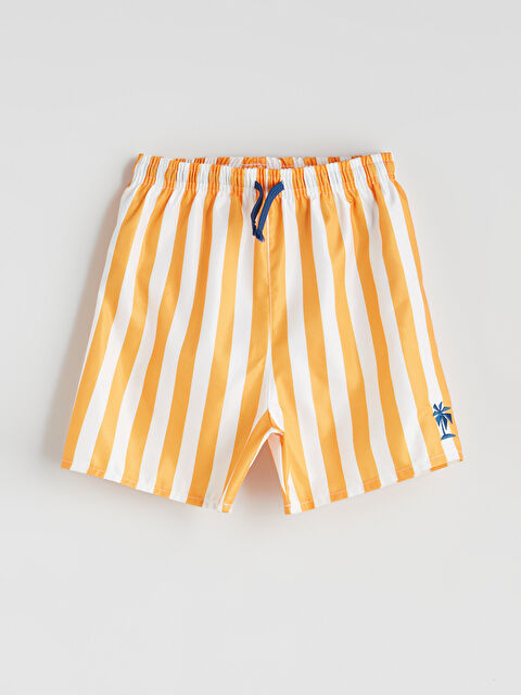 LCW Kids Beli Lastikli Çizgili Erkek Çocuk Yüzme Şort - S5P017Z1-LGV