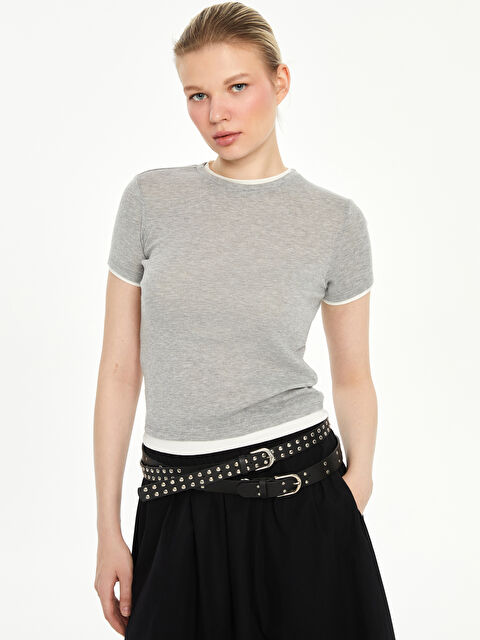 LCW Vision Bisiklet Yaka Kadın Tişört - S5P118Z8-LAL