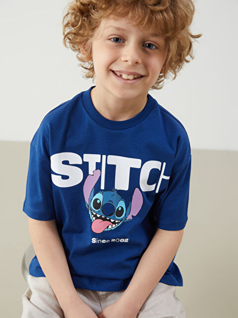 LCW Kids Lilo & Stitch Printed Boys' T-Shirt