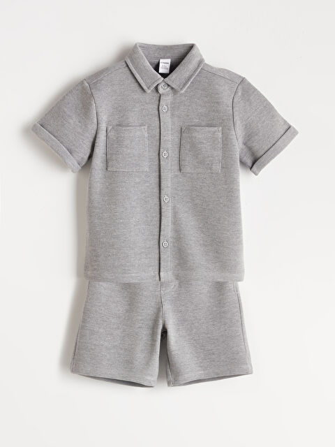 LCW Kids Basic Erkek Çocuk Gömlek ve Şort 2'li - S5P233Z1-D5P