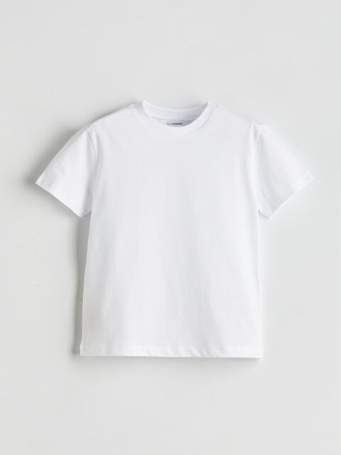 LCW Kids Bisiklet Yaka Basic Erkek Çocuk Tişört - S5P258Z1-Q6K