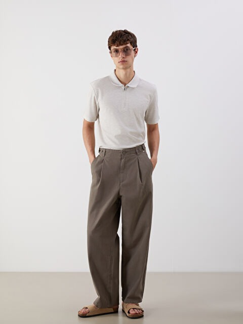 XSIDE Standart Kalıp Gabardin Erkek Pileli Pantolon - S5P303Z8-YCT