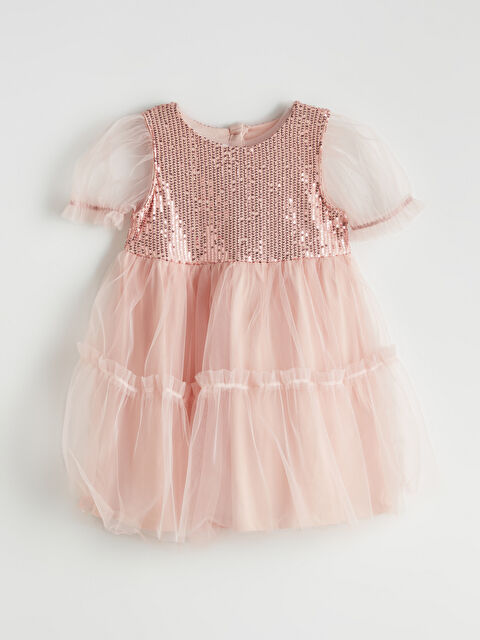 LCW Kids Bisiklet Yaka Kız Çocuk Poplin Elbise - S5P354Z1-DTG