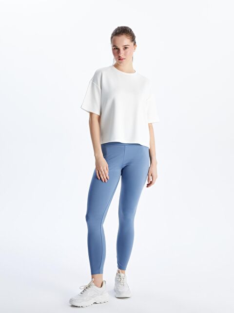 KOOR SPORT Beli Lastikli Kadın Spor Tayt - S5P380Z8-H7T