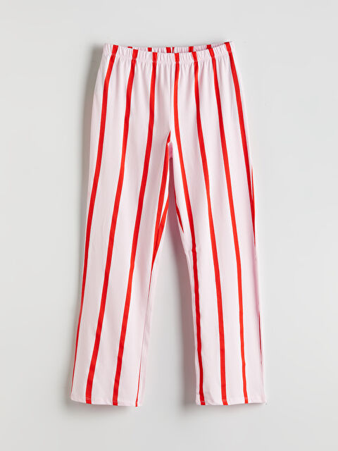 LCW Young Beli Lastikli Çizgili Kadın Pijama Altı - S5P420Z8-LT4