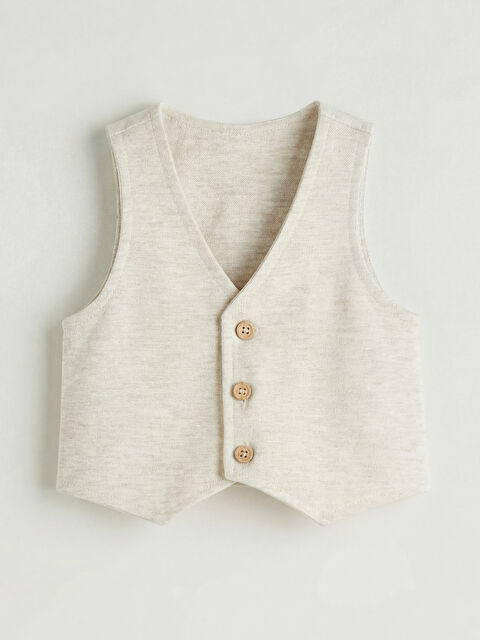 LCW baby V Yaka Erkek Bebek Triko Yelek