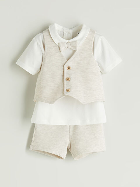 LCW baby Erkek Bebek Yelekli Takım Elbise - S5P439Z1-R9J