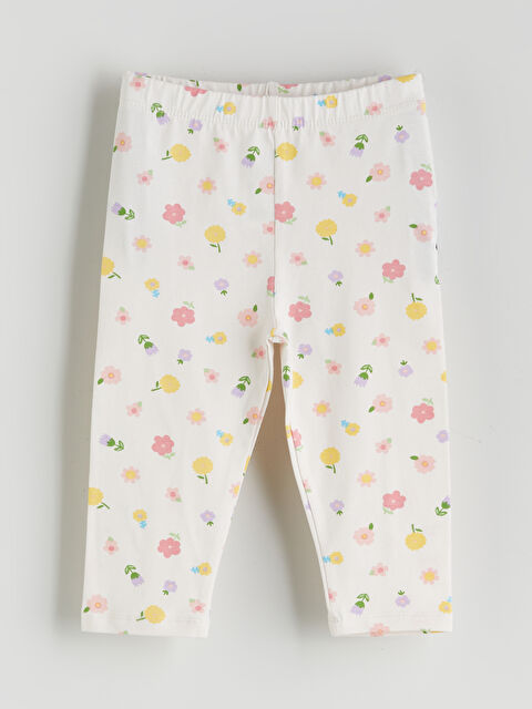 LCW Kids Çiçek Baskılı Kız Çocuk Tayt