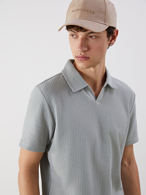 XSIDE Polo Yaka Erkek Dokulu Tişört - S5P540Z8-YGF