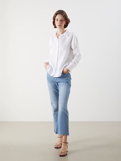 LCW Jeans Crop Flare Kadın Jean Pantolon - S5P555Z8-311