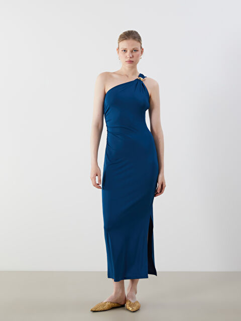 LCW Vision Tek Omuz Büzgülü Elbise - S5P570Z8-JRH