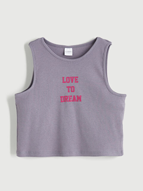 LCW Kids Bisiklet Yaka Kız Çocuk Pijama Üst - S5P576Z4-GW7