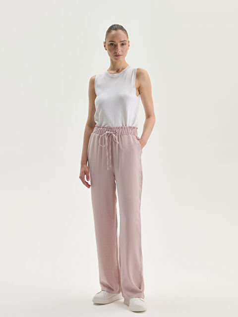 LCWAIKIKI Classic Elastic Waist Wide Leg Women's Trousers - S5P620Z8-M79