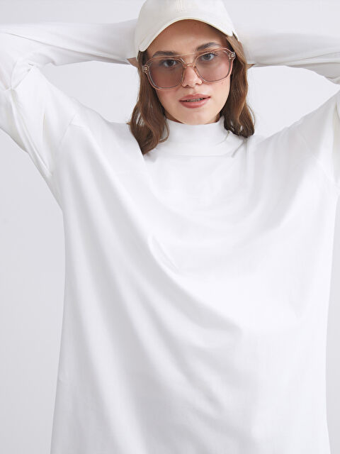 LCW Modest Dik Yaka Oversize Kadın Tunik - S5P636Z8-R9J