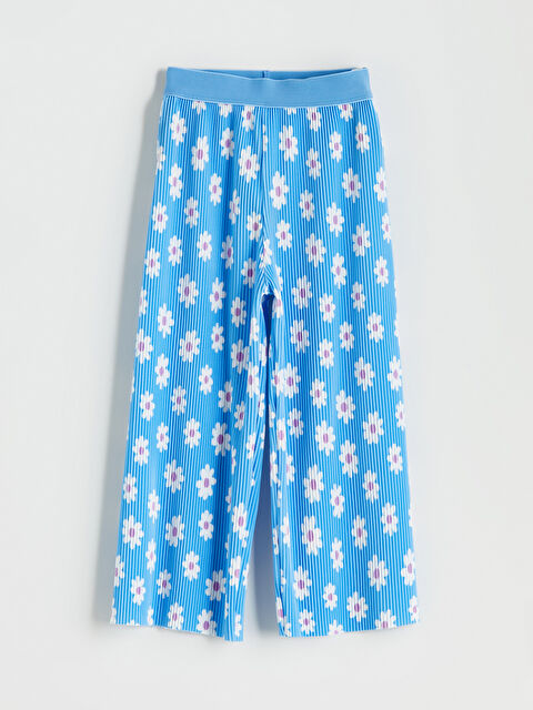 LCW Kids Beli Lastikli Çiçekli Kız Çocuk Pantolon - S5P641Z1-GEZ