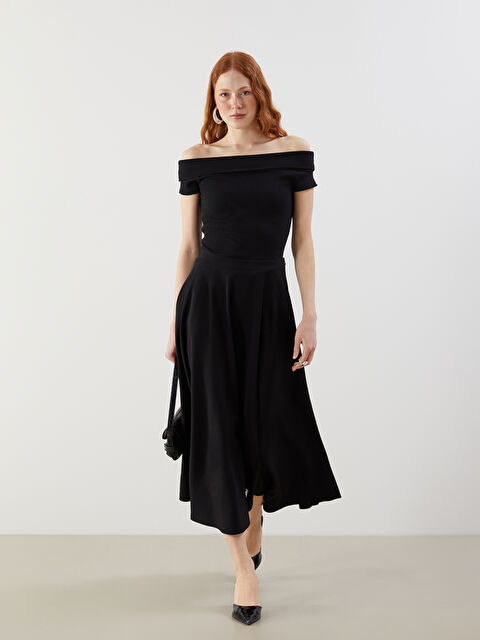 LCW Vision Beli Fermuarlı A Kesim Etek - S5P681Z8-CVL