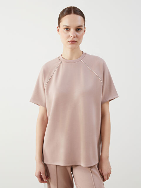 LCW Modest Dik Yaka Kadın Tişört - S5P717Z8-GDH