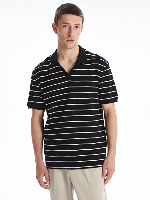 LCW Vision Polo Yaka Çizgili Erkek Tişört - S5P759Z8-LEG